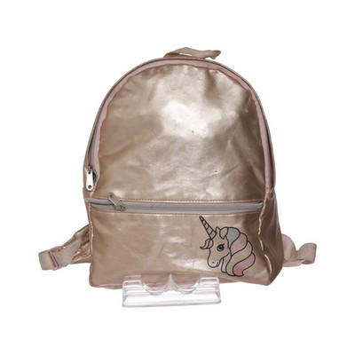 H&M, Rucksack, Unisex (Kinder), Polyester/Polyurethan, Pink/Gold, Batik, 24 #qos