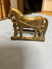 Vintage Briefständer/Serviettenhalter Messing Pferd 50er/60er Jahre