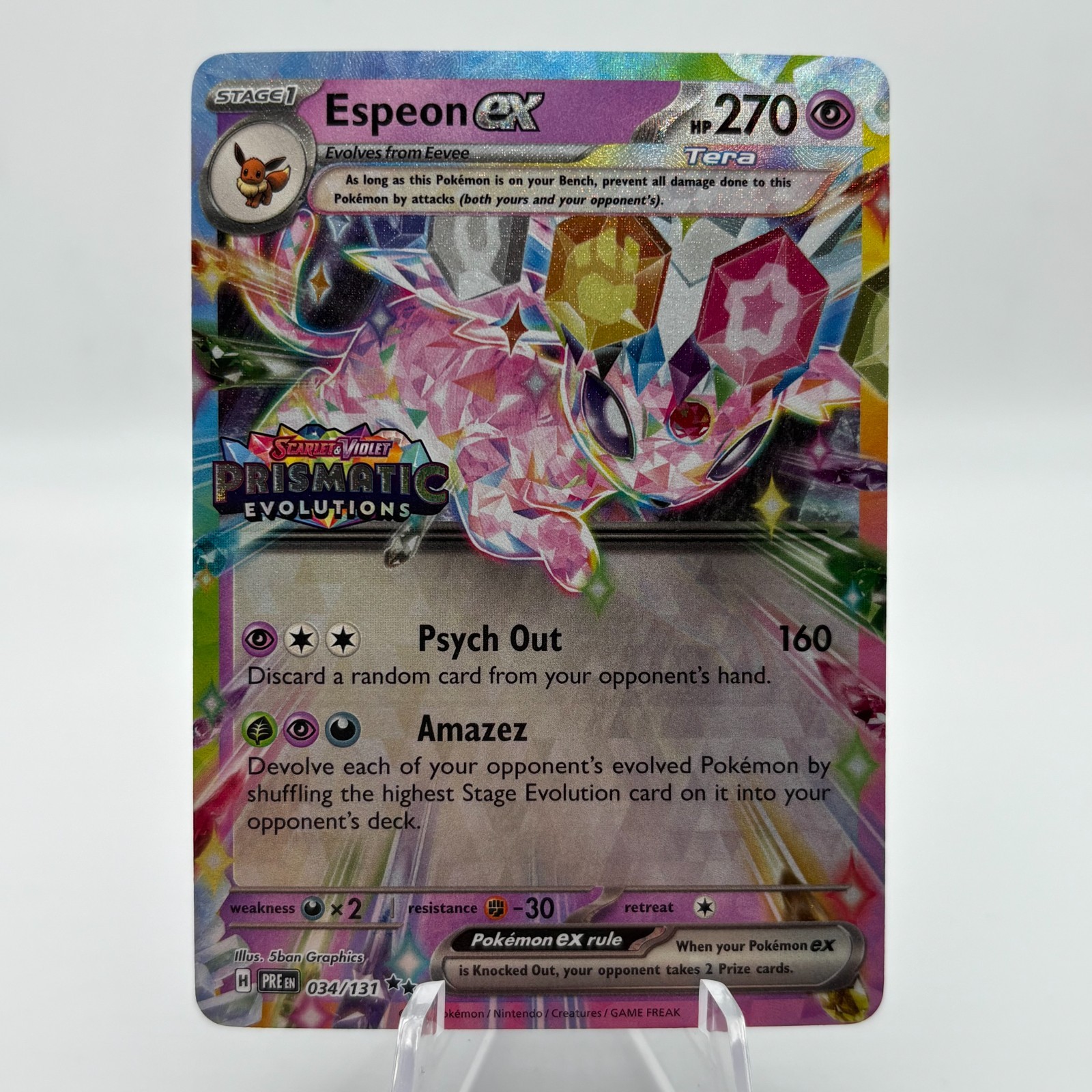 Espeon EX Prismatic Evolutions STAMPED Promo 034/131 Pokemon 2025