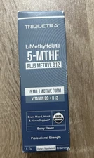 Triquetra L-Methylfolate 5-MTHF Plus Methyl B12 -15 MG Authentic Sealed Bottle