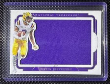 2025 National Treasures Justin Jefferson Silhouettes /99 Jumbo Patch LSU