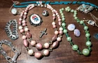 lot of vintage costume jewelry