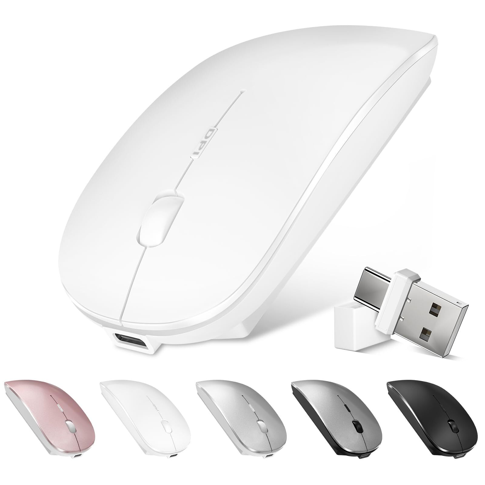 Bluetooth Wireless Mouse Compatible with MacBook Air Pro iPad PC Laptop Devices
