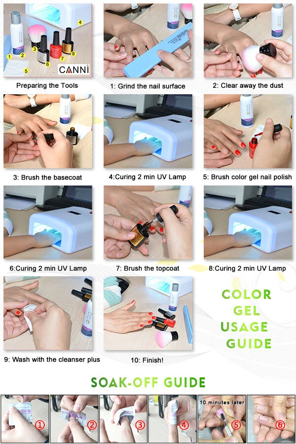 Nail Gel Nail Polish CANNI Soak off UV LED Colour Base Top Coat Nail Varnish - Image 2 of 4