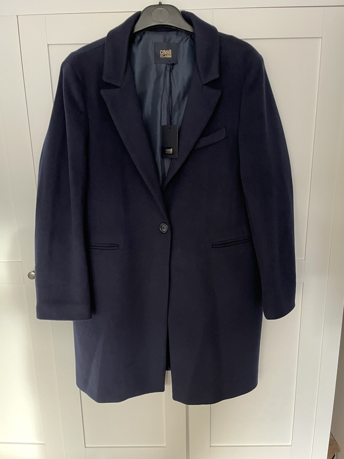 Ladies Navy Coat Size 18 eBay