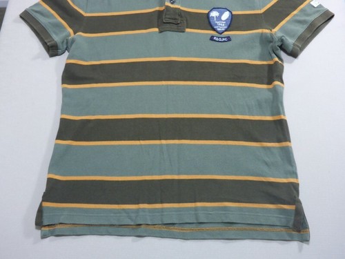 029 MENS EX-COND R & G OLIVE / KHAKI / TAN S/S THICK POLO SZE MEDM $110 RRP. - Picture 3 of 10