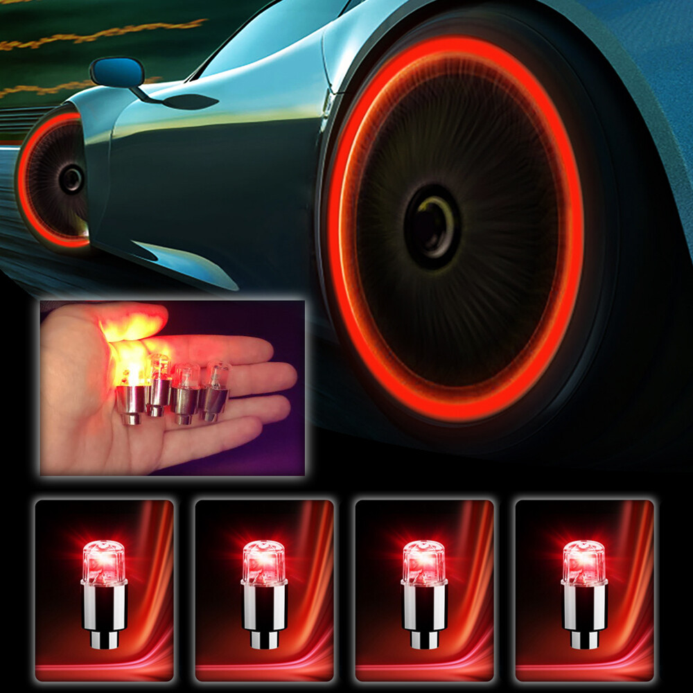 4x Car Auto SUV Wheel Tyre Tire Air Valve Stem LED Light Cap Cover Accessories eBay