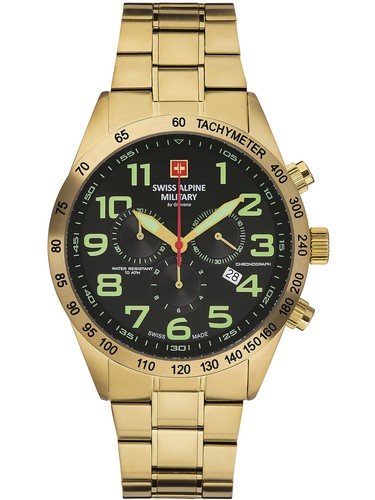 Swiss Alpine Military 7047.9114 Chronograph Herrenuhr 45mm 10ATM - Bild 2 von 3
