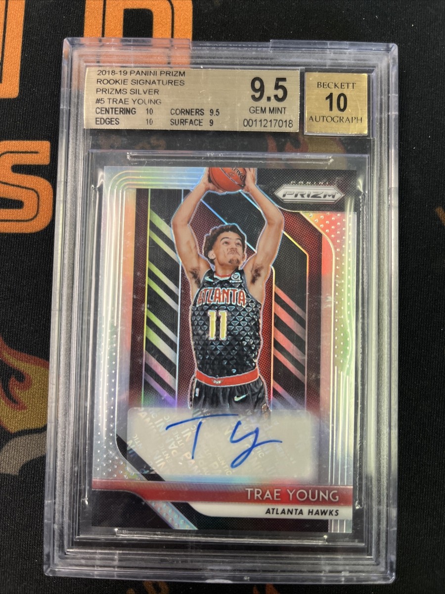 Trae Young 2018 Panini Prizm Silver Rookie Auto BGS 9.5 /10 auto 