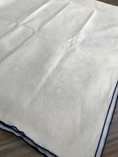 Daisy Pear Bouquet Artex Tri-Chem Pre-Printed Tablecloth for Embroidery or Paint