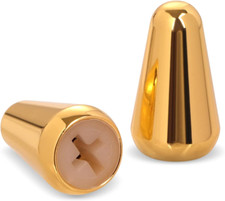 Guitar Pickup Switch Tips 5-Way 3-Way Knobs 2pcs for Strat Tele Gold
