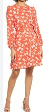 Eliza J Floral Long Sleeve Crepe Dress NWOT size 2 