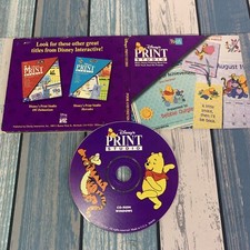Disney  s Winnie The Pooh Print Studio PC CD Windows with Program Handbook