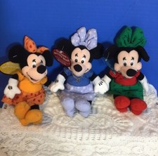 Set Of 3 Disney Store Birthstone Necklace Minnie 10 Plush,Nov, Dec, Jan.