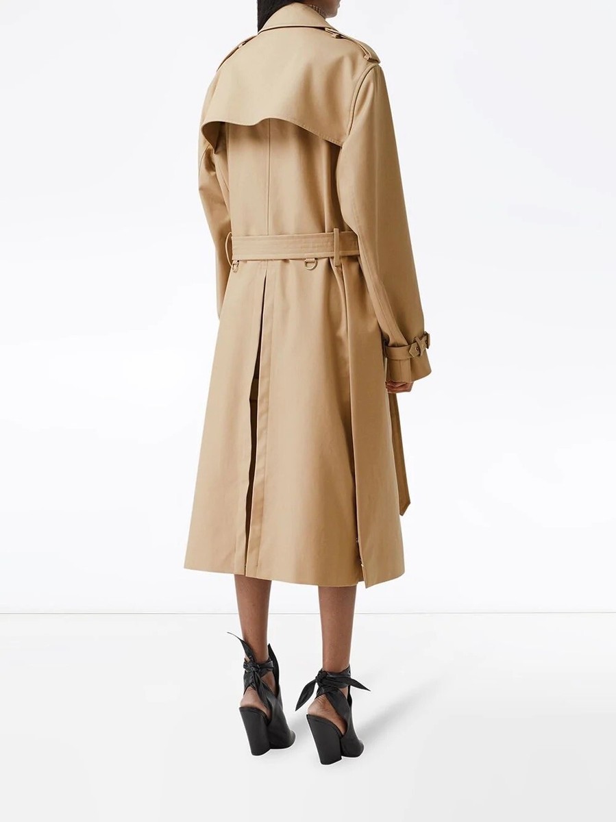 Burberry check panel gabardine loop-back trench coat | eBay UK