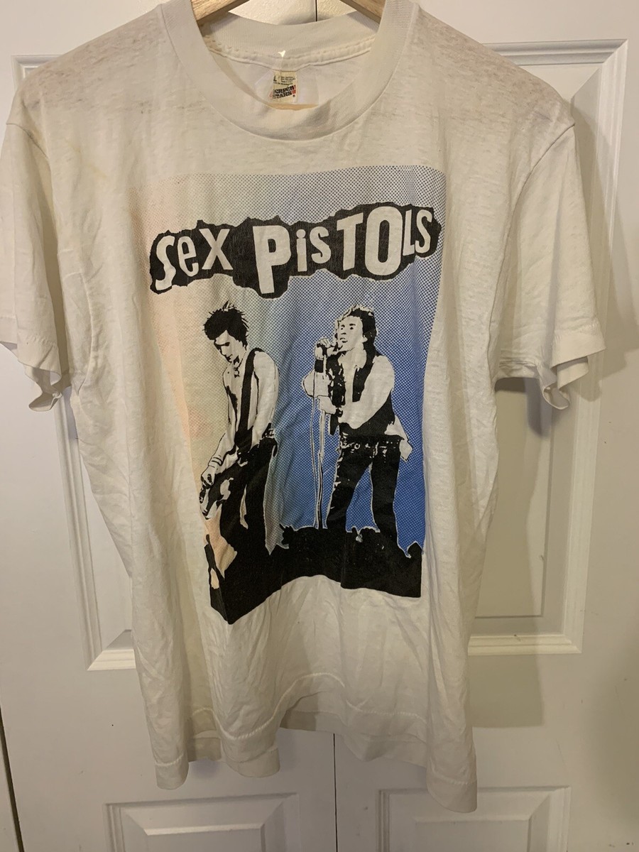 Vintage Sex Pistols White T Shirt Sz M Screen Stars THIN | eBay
