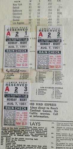 St. Louis Cardinals 1960's (4) Programs Signed Stan Musial, Johnny Keane ++++ - Picture 5 of 9