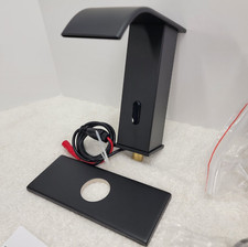 AUTOMATIC SENSOR Matte Black Waterfall Bathroom Faucet One Hole Auto Mixer NEW