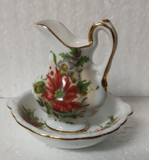 Vintage Delton Products Corp. Miniature 2.5"t Pitcher  3"di Wash Bowl Set