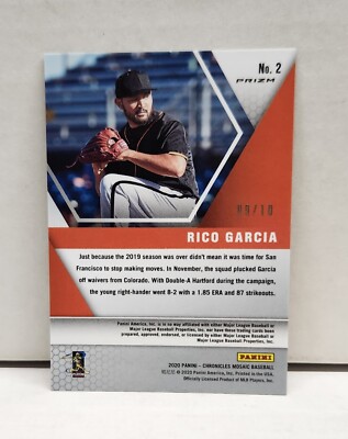 2020 Panini Chronicles - Mosaic Rico Garcia #2 Gold Prizm /10 (RC