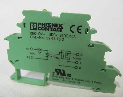 5VDC Control Relay DEK-0V-5DC/24DC/10A Ord. 2961752 #F6