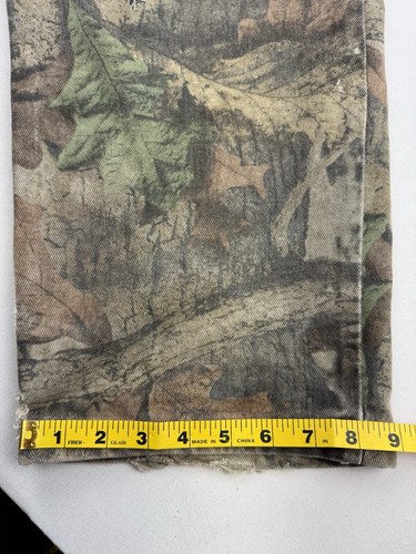 Vintage Cabelas Camo Pants Mens Advantage Timber Jeans Faded Denim 38R *HOLES* - Picture 13 of 24