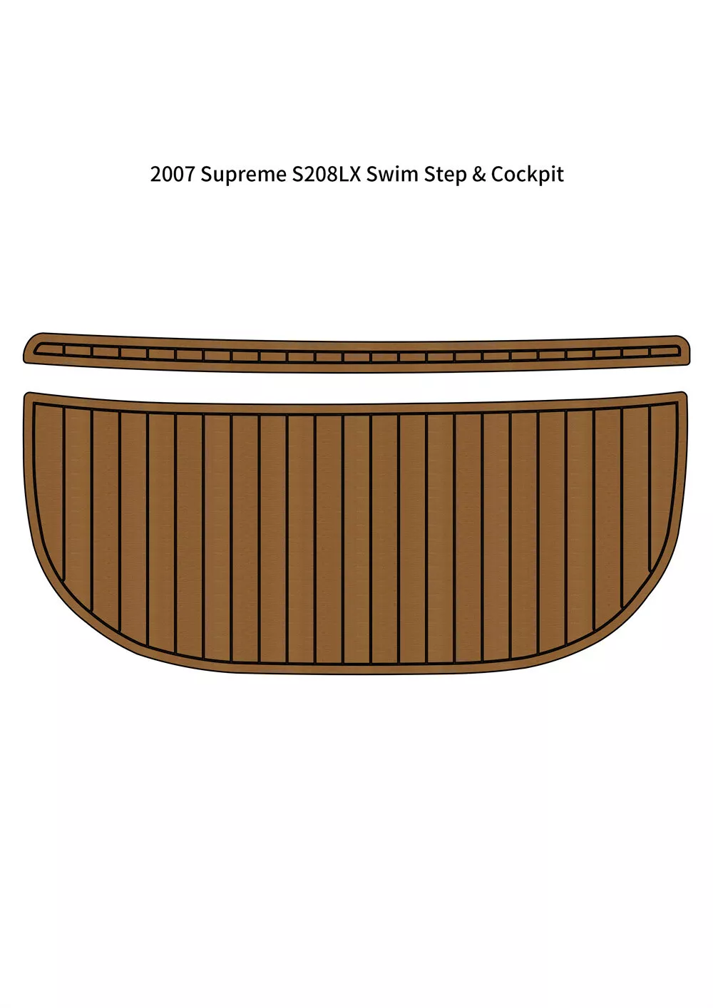 2007 Supreme S208LX Zwemmen Stap Platform Pad Boot Eva Foam Teak Deck Floor Mat