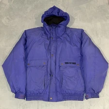 90s Triple Fat Goose Down Puffer Hoodie Mens Large Chest 27 Vintage Snow Warm