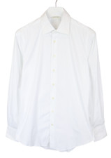 SUITSUPPLY Extra Slim Fit Formal Shirt Men's LARGE Button Up Spread Neck White