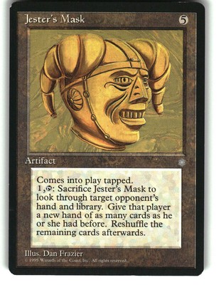 Magic the Gathering - Ice Age Jester's Mask 1995 300 Rare