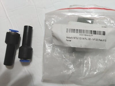 METTLEAIR Mettle Air Push-In One Touch Fitting Plug-In Reducer 1/2 - 1/4", 6 pieces