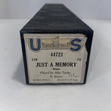 Antique US Music player Piano Roll  Just A Memory  Waltz 44721