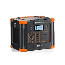 GRECELL Portable Power Station 330W Solar Generator Fast Charging Emergency P...