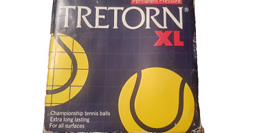 4 self pressure Tennisbälle, Tretorn XL, gelb,  Vintage 1991 DTB Official  Neu