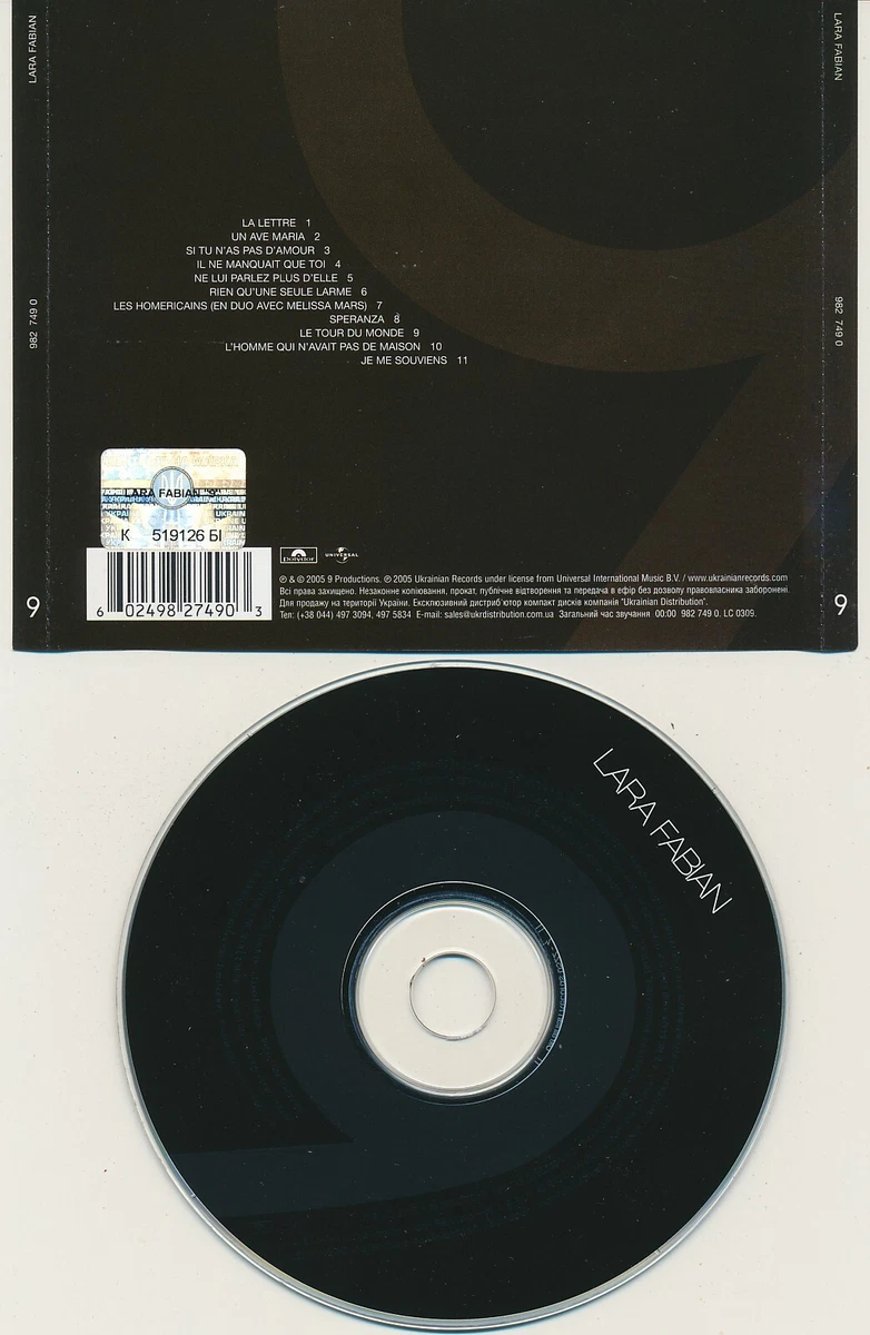 Lara Fabian 9 2005 Ukraine Licensed CD NM