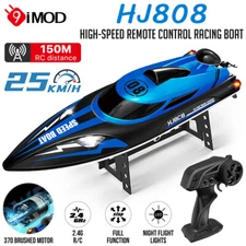 9IMOD HJ808 2.4G High-Speed Remote Control Racing Boat LED Brushed Motor 25Km/h