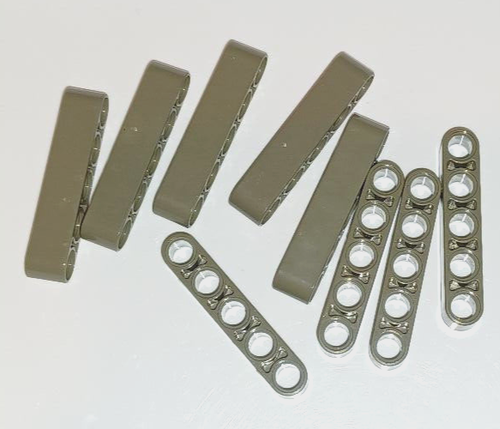 LOTE BRAZO ELEVADOR LEGO GRIS OSCURO TECHNIC / TAMAÑO 1x5 grueso / CANTIDAD 8x / Parte #32316 - Imagen 1 de 3