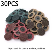 30Pcs 2 in Roll Lock Surface Conditioning Die Grinder Quick Change Sanding Discs