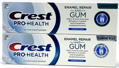 2x Crest Pro Health Enamel Repair and Gum Toothpaste Intensive Clean 4.8oz