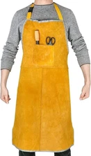 Heavy Duty Leather Welding Work Shop Apron Heat and Flame Resistant Work Apron