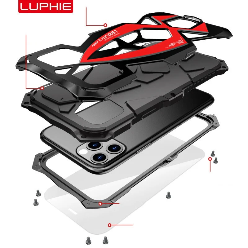 金属铝合金防震保护壳 适合 iPhone 17 Pro Max 16 Pro Max 16e 15 14 13 12 — 第 3/4 张图片