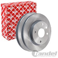 2X febi Bremsscheiben Ø256Mm Vorne Passend FÜR Chevrolet Lacetti Nubira Daewoo