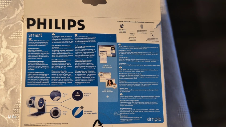 Philips SPC 200NC Webcam mit OVP (geöffnet), Inhalt neuwertig ✅ - Bild 4 von 4