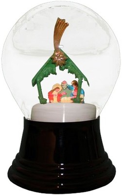 Perzy Snowglobe - Medium Nativity Scene - 5''H x 3''W x 3''D