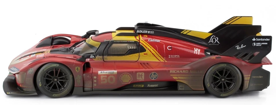Ferrari 499P #50 24H Le Mans 2024 "DIRTY VERSION" BBurago 1/18 18-16312D-Vet - Immagine 4 di 4