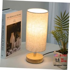 Bedside Table Lamps, Table Lamp for Bedroom, Lamps for Night Stands with Wood