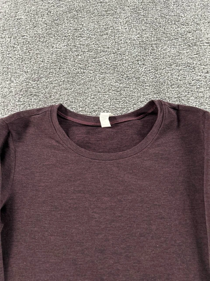 Alo Shirt Womens Small Burgundy Yoga Pullover - Image 2 of 4
