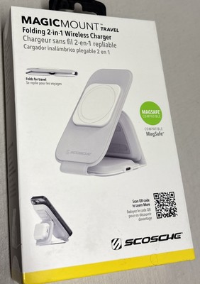 Scosche MagicMount Travel 2-in-1 Magnetic Dual Wireless Charging Station