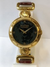 VERSUS VERSACE QUARTZ BLACK DIAL UNISEX ADULT WORKING CONDITION