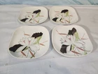 RED WING Lotus Bread & Butter Plates, Set of 4, NICE!